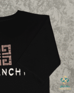 تیشرت کراپ چاکدار چاپ دار دورساتین