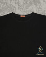 تیشرت کراپ چاکدار چاپ دار دورساتین