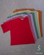 تیشرت کراپ باکسی دورساتین