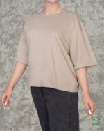 تیشرت کراپ باکسی دورساتین