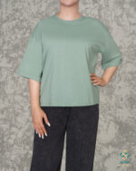 تیشرت کراپ باکسی دورساتین