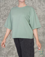 تیشرت کراپ باکسی دورساتین